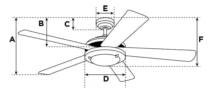 CIATA LIGHTING 42702L Vintage Ceiling Fan FIG 1