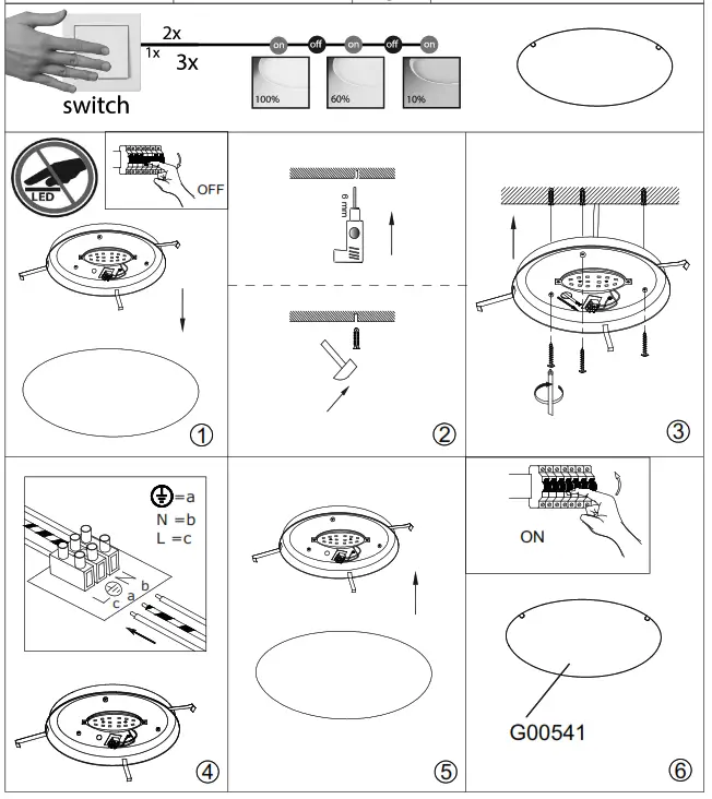 LeuchtenDirekt 14319 16 Anna LED Ceiling Light - fig