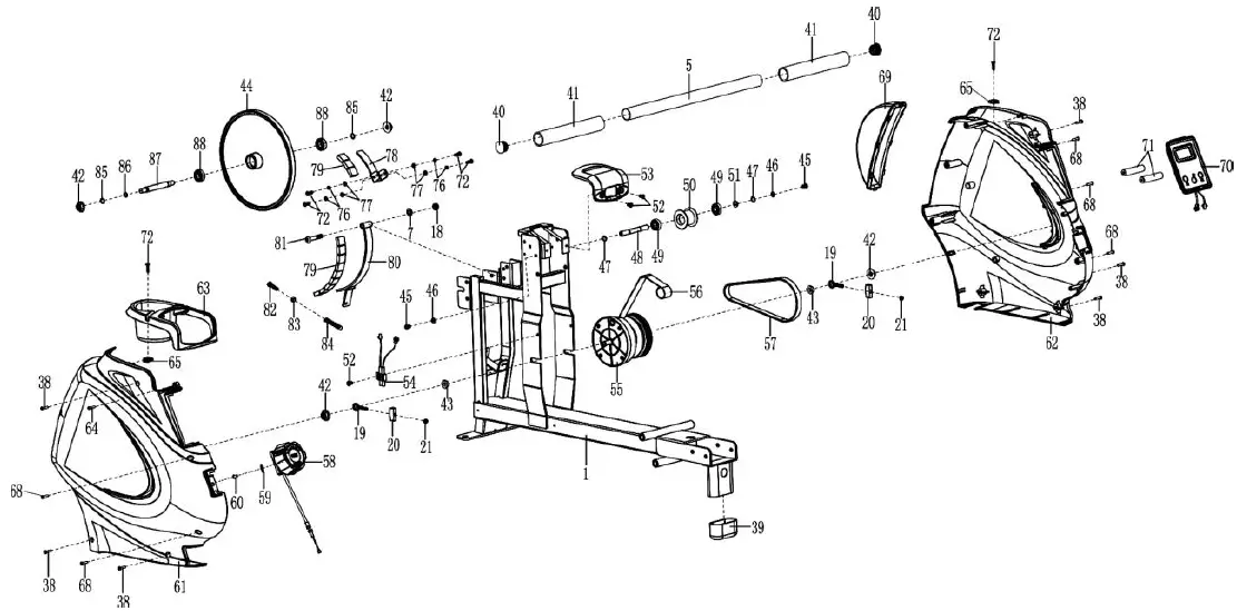 SUNNY Health Fitness SF-RW5856 Flywheel Rowing 02