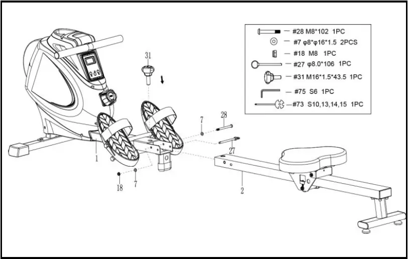 SUNNY Health Fitness SF-RW5856 Flywheel Rowing 08