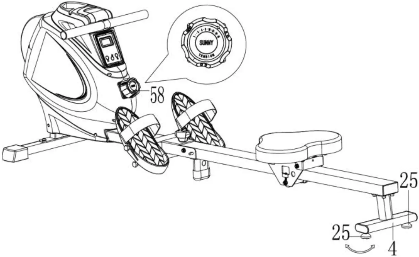 SUNNY Health Fitness SF-RW5856 Flywheel Rowing 11