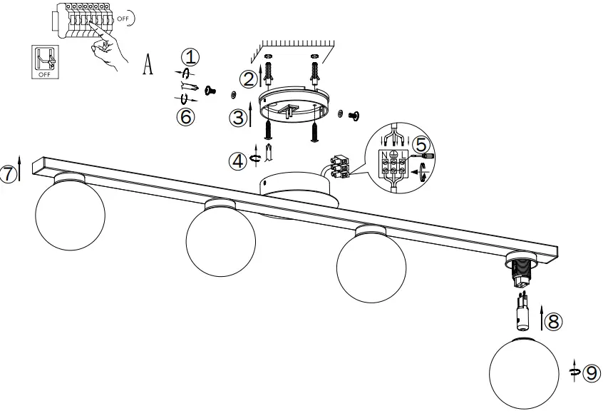 QAZQA 104265 Modern Ceiling Lamp-fig2