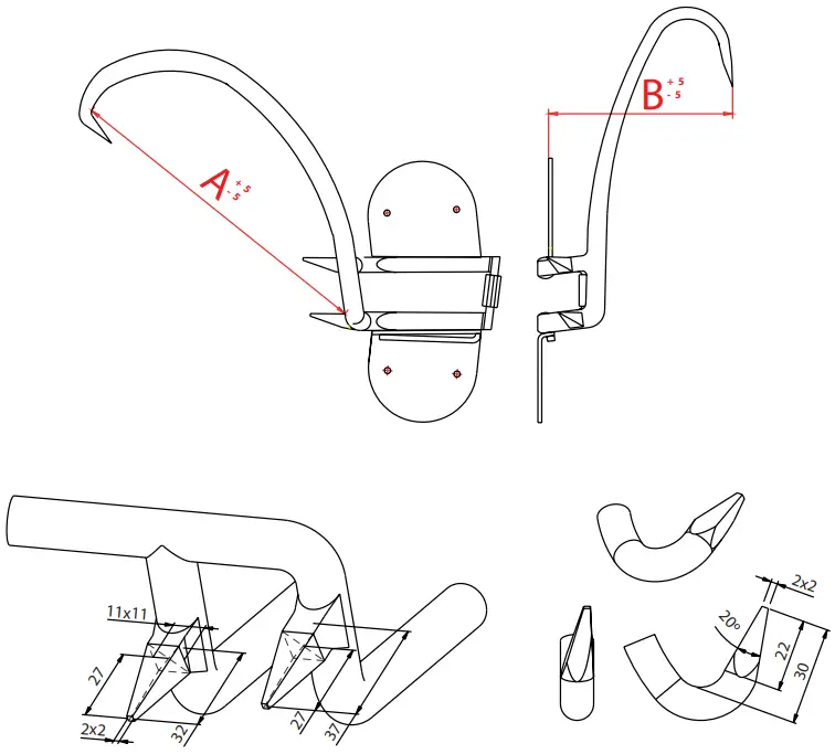 ENSTO ST15514 Pole Climbing Irons - FIG 1