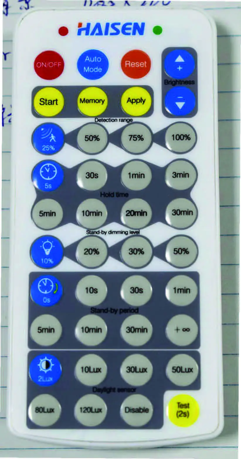 Haisen Ufsrc Ufs Sensor Remote Instruction Manual