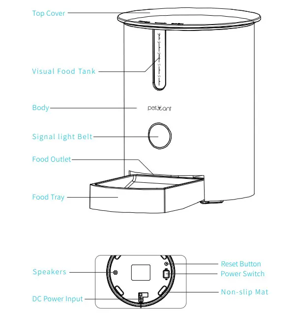 petwant F3 WiFi Smart Cat Feeder - Figure 1