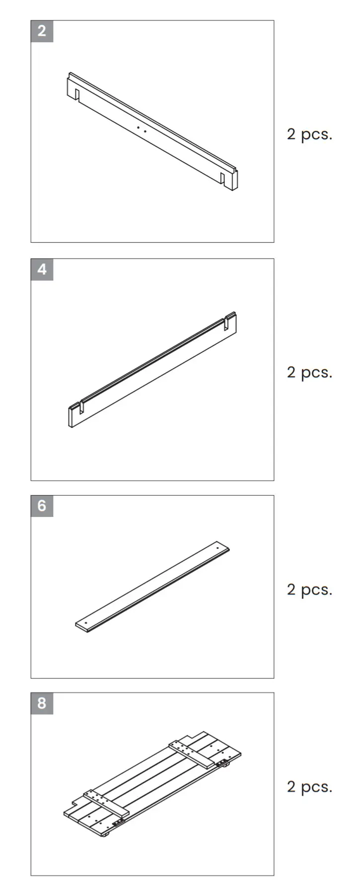 LIFESPAN KIDS Skipper Sandpit With Canopy - PARTS LIST1
