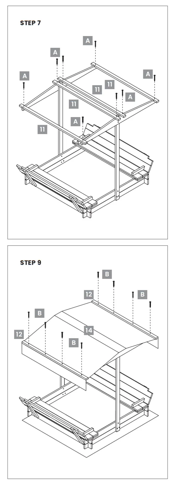 LIFESPAN KIDS Skipper Sandpit With Canopy - PARTS newww1