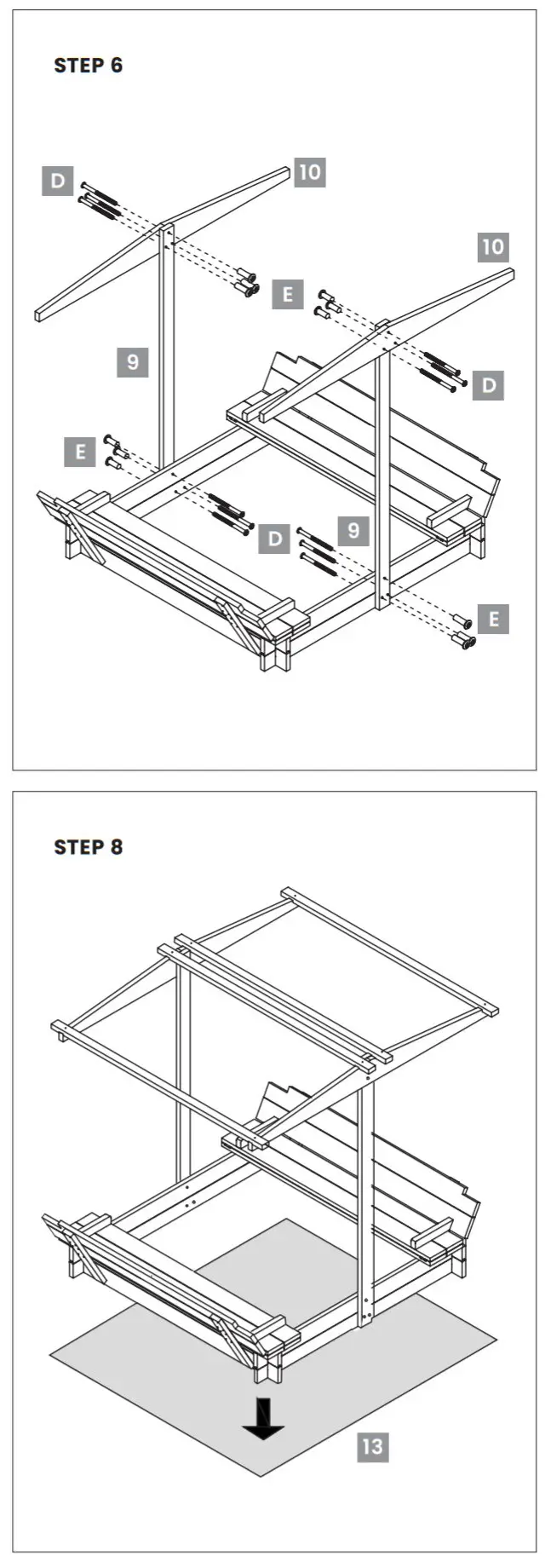 LIFESPAN KIDS Skipper Sandpit With Canopy - PARTS newww2