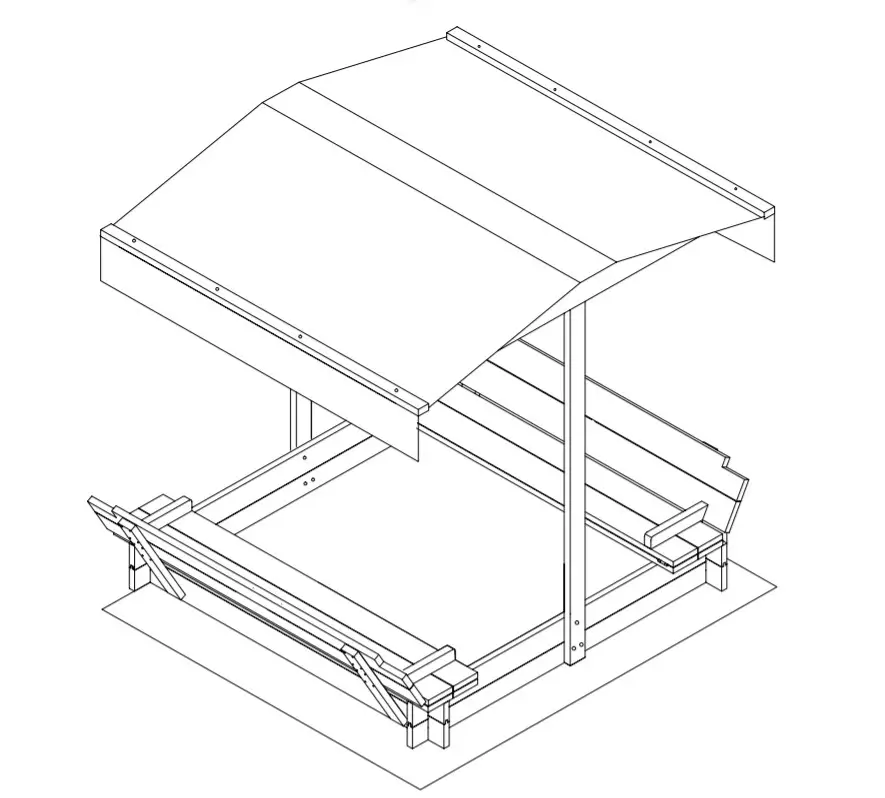 LIFESPAN KIDS Skipper Sandpit With Canopy
