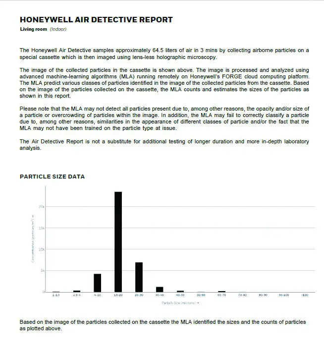 Honeywell AIR DETECTIVE - HONEYWELL AIR DETECTIVE REPORT EXCERPTS