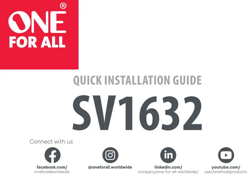 ONE FOR ALL SV1632 Intelligenter HDMI-Switch Installation Guide