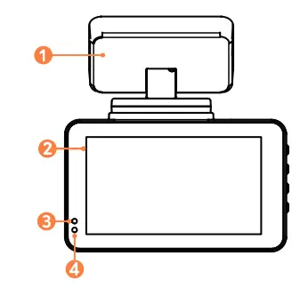 Dash Cam Front 4K and Rear 1080P-2