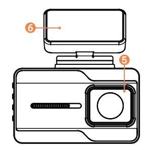 Dash Cam Front 4K and Rear 1080P-3