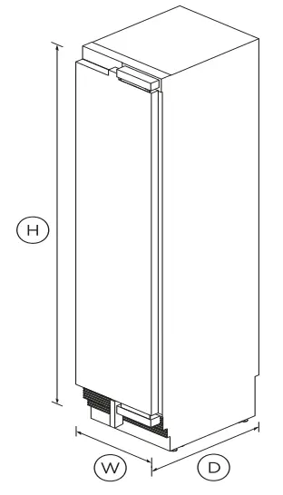 FISHER PAYKEL RS4621FRJK1 Integrated Column Freezer 45 7cm Ice -Depth