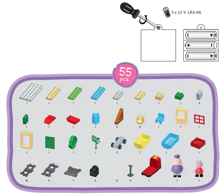 Peppa Pig Construction Set Train Fun - fig 3