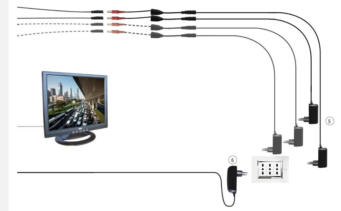 urmet H.265 NVR Video Recorder - General wiring diagram 2