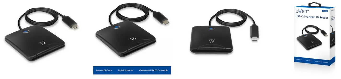 eWent EW1055 USB C Smartcard ID Reader-