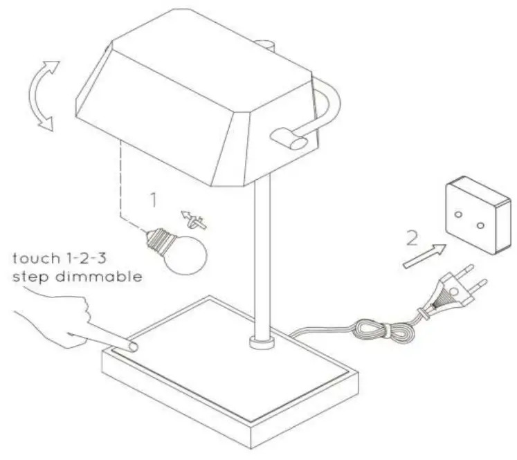 LUCIDE 45581 Lance Desk Lamp fig 1