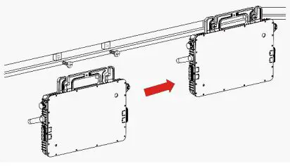 hoymiles HME Series Single-Phase Microinverter User Manual - Attach Microinverter on Rail