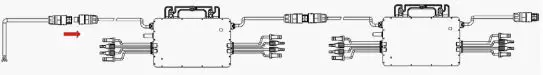 hoymiles HME Series Single-Phase Microinverter User Manual - Connect the AC end cable to the AC male
