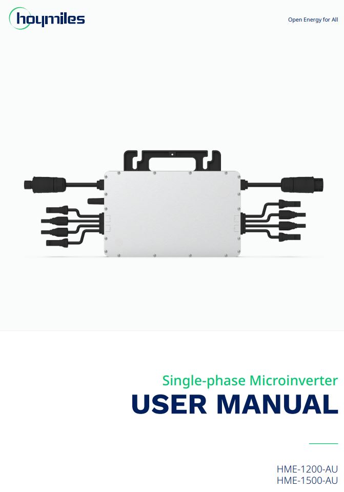 hoymiles HME Series Single-Phase Microinverter User Manual