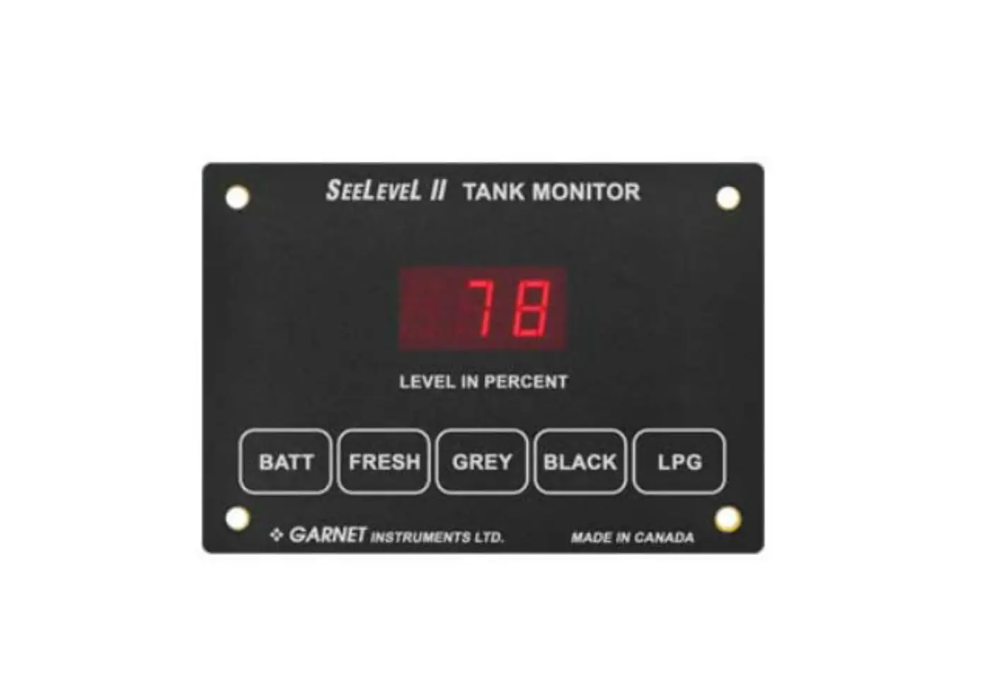Garnet Instruments 709-rvc Seelevel Ii Tank Monitor User Manual Garnet Instruments 709-rvc Seelevel Ii Tank Monitor User Manual
