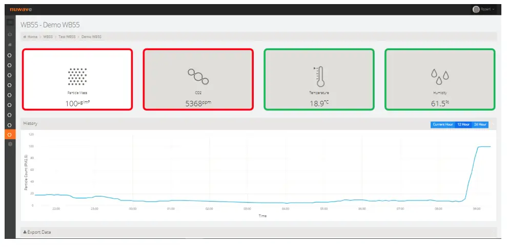 nuwave SENSORS AirSentric WB55 Wireless Indoor Air Quality Monitor - fig 5