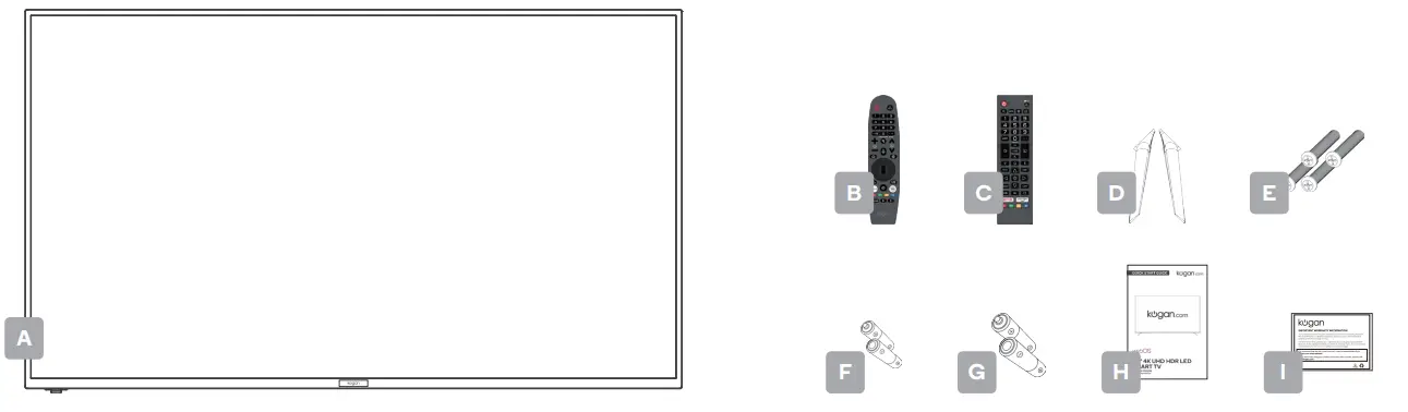 kogan KALED70UN8920SNA 70 Inch4k UHD Hdr LED Smart TV - Fig 1