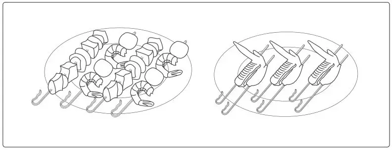 Crownful Air Fryer Oven User Manual - Skewers