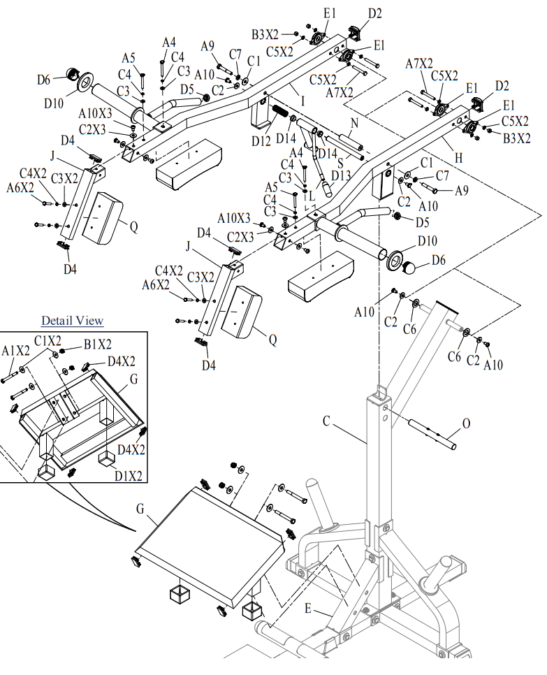 Body-Solid GSCL360 Leverage Squat Calf Raise Machine - fig 3