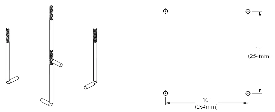 EVOCHARGE 701032 Concealed 6 Inch Pedestal 4