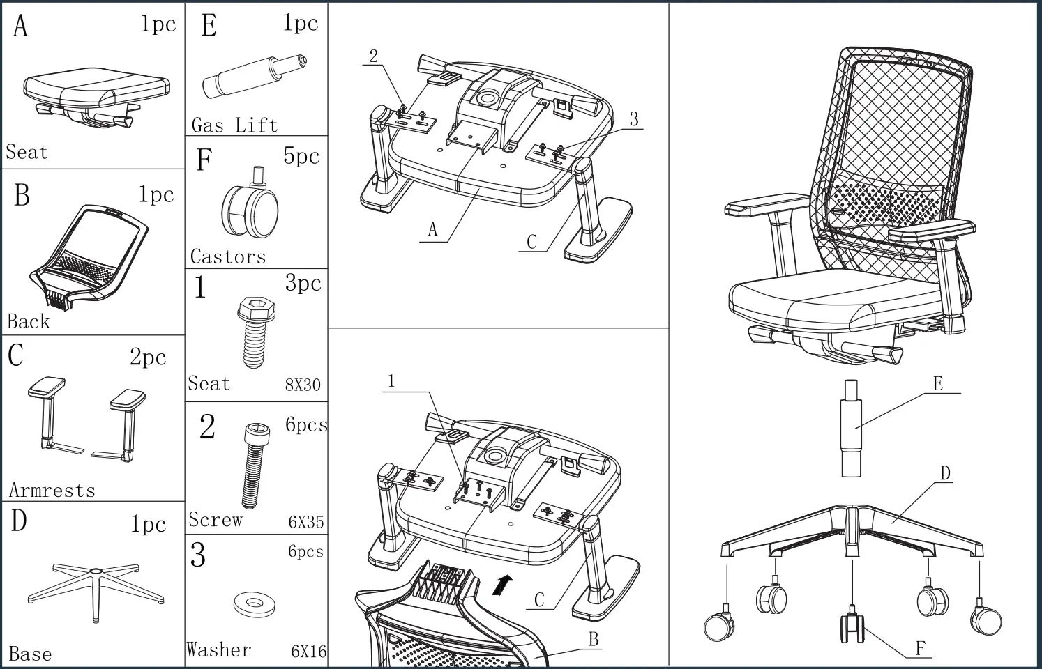 iiglo 1171753 Ergo Office Chair Architect 3.0