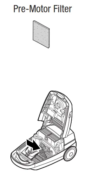 Bissell 6900 Series DigiPro User's Guide - Washable Pre-Motor Filter