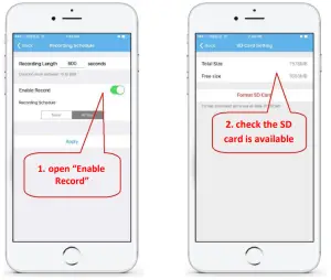 Mega-pixel 4G HD IP Cameras -Set schedule recording on phone 1