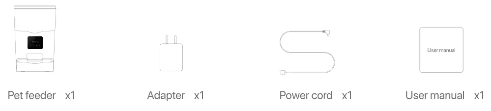 Dokoo D1 Automatic Cat Feeder App Control - Packing List