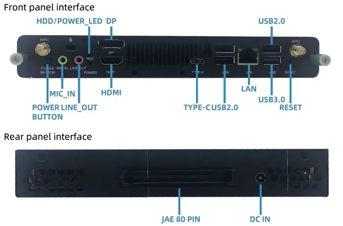ViewSonic VPC25-W53-01-1B Slot-In PC for ViewBoard- Interface