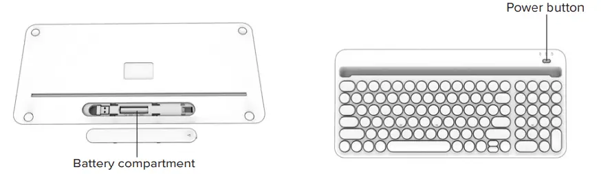 Targus 000125 Multi-Device Midsize Bluetooth Keyboard with Tablet Stand - Establishing pairing