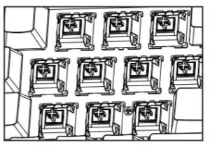 AJAZZ K870T Bluetooth Dual Mode Mechanical Keyboard -Insertion and removal steps 1