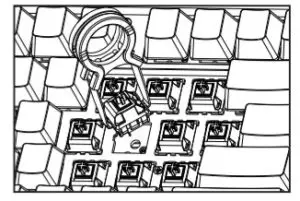 AJAZZ K870T Bluetooth Dual Mode Mechanical Keyboard -Insertion and removal steps 2