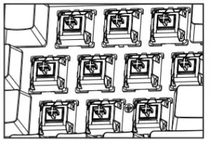 AJAZZ K870T Bluetooth Dual Mode Mechanical Keyboard -Insertion and removal steps 4