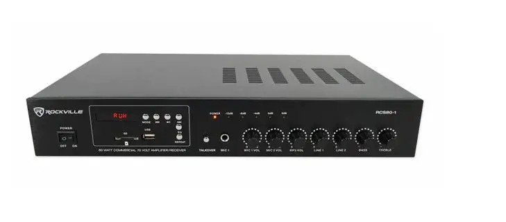 Rockville 19˝ Rack Mountable 60-watt Commercial 70-volt Amplifier/receiver Owner's Manual Rockville 19˝ Rack Mountable 60-watt Commercial 70-volt Amplifier/receiver Owner's Manual