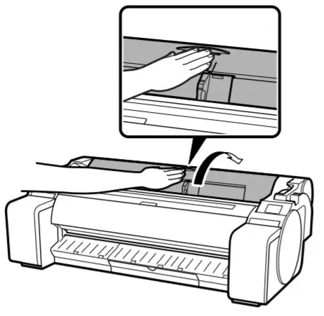 Canon GP 300 Graphics Printer - Loading Roll Paper 2