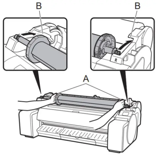 Canon GP 300 Graphics Printer - Loading Roll Paper 4