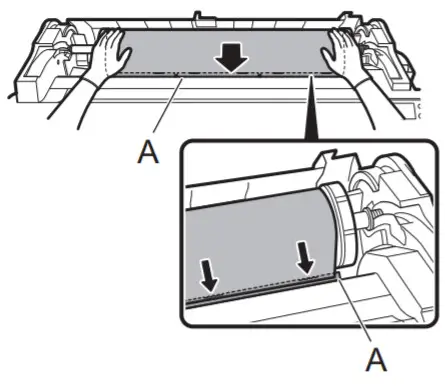 Canon GP 300 Graphics Printer - Loading Roll Paper 5