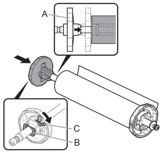 Canon GP 300 Graphics Printer - Roll Holder 5