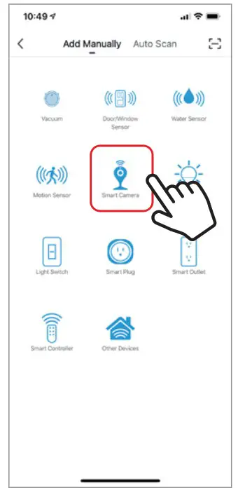 Brookstone BKWIFICAMWL1 WiFi Hidden Security Camera - ADD THE DEVICE