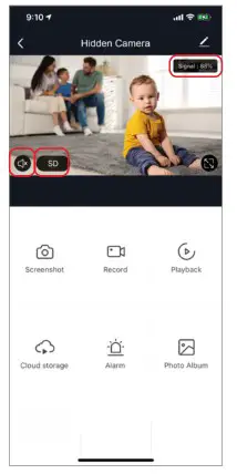Brookstone BKWIFICAMWL1 WiFi Hidden Security Camera - Hub controls