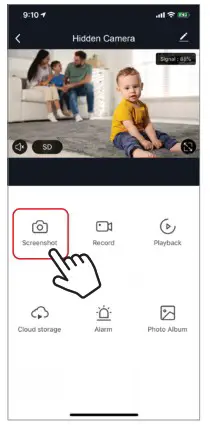 Brookstone BKWIFICAMWL1 WiFi Hidden Security Camera - Taking a Photo