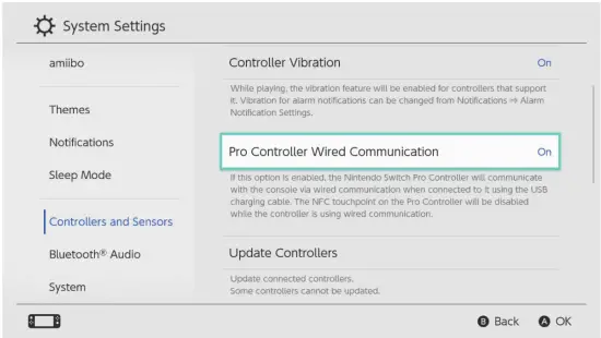 System Setting Interface