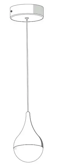 artika PDT-1GL-HD2BL 1-Light LED Pendant - Canopyv